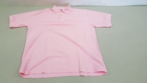 53 X BRAND NEW PAPINI POLO SHIRTS IN SOFT PINK IN SIZE XL, 2XL AND 3XL