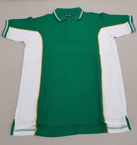 58 X BRAND NEW PAPINI POLO SHIRTS IN EMERALD / WHITE SIZE XS AND 3XL