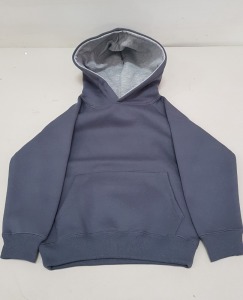 17 X BRAND NEW PAPINI HOODED SWEATSHIRTS IN TITANIUM / GREY MARL SIZE 5-6 YEARS AND 7-8 YEARS