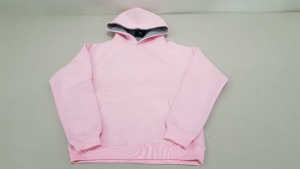 20 X BRAND NEW PAPINI HOODED SWEATSHIRTS IN PINK / GREY MARL SIZE 11-12 YEARS