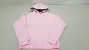 20 X BRAND NEW PAPINI HOODED SWEATSHIRTS IN PINK / GREY MARL SIZE 11-12 YEARS