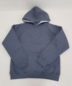 16 X BRAND NEW PAPINI HOODED SWEATSHIRTS IN TITANIUM / GREY MARL 9-10 YEARS