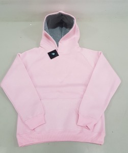 20 X BRAND NEW PAPINI HOODED SWEATSHIRTS IN PINK / GREY MARL SIZE 9-10 YEARS