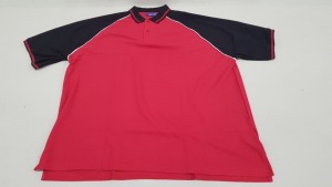 60 X BRAND NEW PAPINI POLO SHIRTS IN RED / BLACK SIZE XS, S, M, XXL AD 3XL