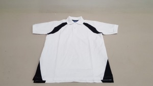 30 X BRAND NEW PAPINI POLO SHIRTS IN WHITE / BLACK SIZE XS