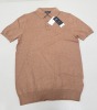 20 X BRAND NEW BURTON MENSWEAR BROWN BUTTONED SHIRTS SIZE SMALL RRP £18.00 ( TOTAL RRP £ 360.00 )
