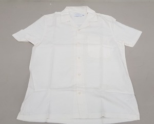 32 X BRAND NEW TOPMAN CREAM BUTTONED LIGHT SHIRTS SIZE SMALL RRP £30.00 ( TOTAL RRP £ 960.00)