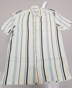 30 X BRAND NEW TOPMAN STRIPED BUTTONED SHIRTS IN SIZE EXTRA SMALL AND MEDIUM RRP £ 25.00 ( TOTAL RRP £ 750 )