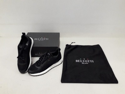 1 X BRAND NEW BELVOTTI POLETTI BLACK TRAINERS UK SIZE 11
