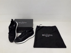 1 X BRAND NEW BELVOTTI POLETTI BLACK TRAINERS UK SIZE 9