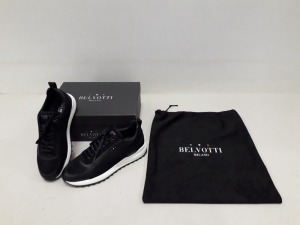 1 X BRAND NEW BELVOTTI POLETTI BLACK TRAINERS UK SIZE 8