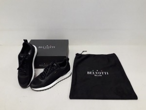 1 X BRAND NEW BELVOTTI POLETTI BLACK TRAINERS UK SIZE 8