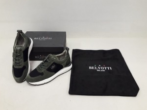 1 X BRAND NEW BELVOTTI BERTINI KHAKI TRAINERS UK SIZE 11