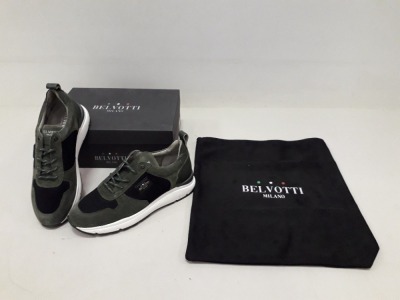 1 X BRAND NEW BELVOTTI BERTINI KHAKI TRAINERS UK SIZE 11