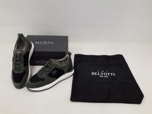 1 X BRAND NEW BELVOTTI BERTINI KHAKI TRAINERS UK SIZE 10