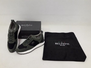 1 X BRAND NEW BELVOTTI BERTINI KHAKI TRAINERS UK SIZE 9