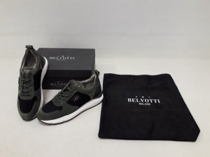 1 X BRAND NEW BELVOTTI BERTINI KHAKI TRAINERS UK SIZE 8