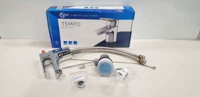 1 X BRAND NEW TEMPO BASIN MIXER WITH POP UP WASTE - B0763AA