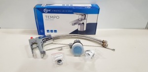 1 X BRAND NEW TEMPO BASIN MIXER WITH POP UP WASTE - B0763AA