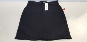 30 X BRAND NEW TOPSHOP BLACK DENIM SKIRTS UK SIZE 10 RRP £25.00 (TOTAL RRP £750.00)