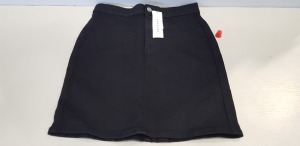 30 X BRAND NEW TOPSHOP BLACK DENIM SKIRTS UK SIZE 6 RRP £25.00 (TOTAL RRP £750.00)