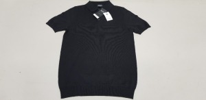 20 X BRAND NEW BURTON MENSWEAR BUTTONED SHIRTS IN BLACK SIZE XS RRP £18.00 (TOTAL RRP £360.00)