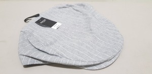 60 X BRAND NEW BURTON MENSWEAR FLAT CAPS IN GREY SIZE M/L RRP £14.00 (TOTAL RRP £840.00)