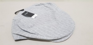 37 X BRAND NEW BURTON MENSWEAR FLAT CAPS IN GREY SIZE M/L AND S/M (MAINLY M/L) RRP £14.00 (TOTAL RRP £518.00)