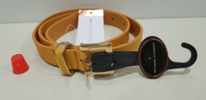 150 X BRAND NEW DOROTHY PERKINS MUSTARD BELTS IN SIZE SMALL RRP £5.00 (TOTAL RRP £750.00)