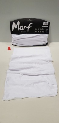 288 X BRAND NEW BEECHFIELD ORIGINAL HEADWEAR SNOODES IN WHITE
