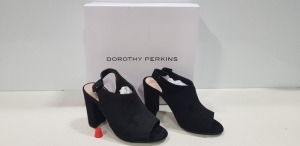 18 X BRAND NEW DOROTHY PERKINS BLACK SAVO HEELED SANDALS UK SIZE 3 RRP £28.00 (TOTAL RRP £504.00)