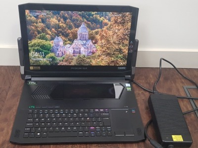 1 X ACER PREDATOR TRITON 900 ( PT917 -71-790R) - SERIAL NO - NHQ4VEK001920033D73400 - GAMING LAPTOP WITH 9TH GEN INTEL CORE I7 AND NVIDIA GEFORCE RTX 20801 GPU AND 4K ULTRA HD 3840 X 2160 TOUCH DISPLAY ,512 GB STORAGE , LED BACK LIGHT - COMES WITH CHAR