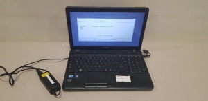 1 X TOSHIBA C660 LAPTOP WITH INTEL CORE I3 - HARD DRIVE WIPED - NO OS - COMES WITH CHARGER