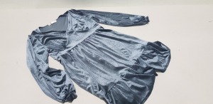 20 X BRAND NEW OASIS VELVET EMPIRE LINE FRILL HEM SKATER DRESSES IN GREY SIZE LARGE