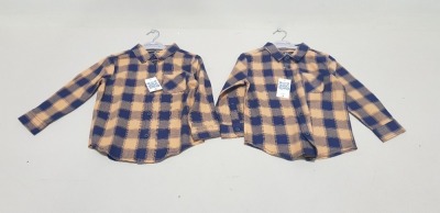 24 X BRAND NEW RETAIL BRANDED KIDS CHEQUERED BUTTONED SHIRTS AGE 6 YEARS AND 4 YEARS