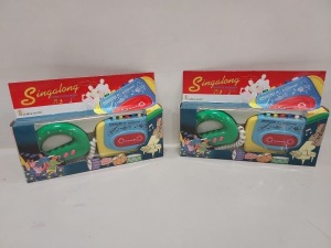 288 X BRAND NEW CHILDRENS RETRO SING A LONG CASSETTE RECORDERS