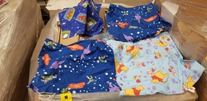 FULL PALLET OF UNFINISHED CUSHION COVERS IN VARIOUS STYLES AND SIZES IE WINNIE THE POOH AND BUZZ LIGHTYEAR (YOU FILL AND SEAL)