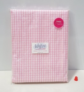 32 X BRAND NEW BABY FACE GINGHAM SINGLE DUVET SETS