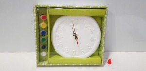 36 X BRAND NEW BRIERS KIDS PAINT YOUR OWN GARDEN CLOCK IN 6 BOXES