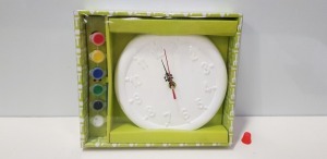 36 X BRAND NEW BRIERS KIDS PAINT YOUR OWN GARDEN CLOCK IN 6 BOXES