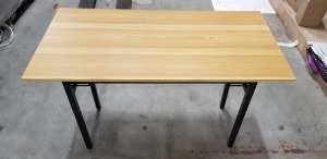 3 X 120CM X 60CM SILVER PINE TABLES (PLEASE NOTE VEENER MAY BE LIFTED)