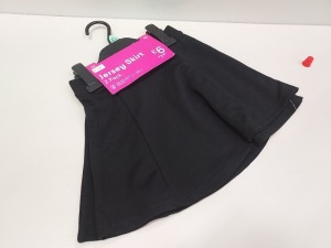37 X BRAND NEW F&F 2 PACK BLACK JERSEY SKIRTS IN AGE 3-4 YEARS