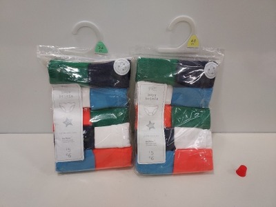 40 X BRAND NEW F&F 10 PACK OF BOYS BRIEFS IN VARIOUS SIZES