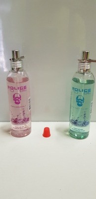 50 PIECE MIXED LOT CONTAINING POLICE TO BE SCENTED BODY MIST FOR WOMEN AND POLICE 2 BE SCENTED BODY WATER FOR MEN 200ML 6.8FL.OZ.