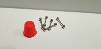 3000 X BRAND NEW SILVER COLOURED NIPPLE / BODY BARS