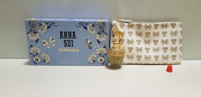 13 X BRAND NEW ANNA SUI FANTASIA EAU DE TOILETTE NATURAL SPRAY WITH COSMETIC POUCH 1.0FL.OZ. 30ML