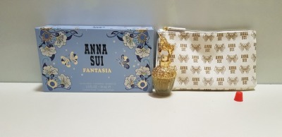 12 X BRAND NEW ANNA SUI FANTASIA EAU DE TOILETTE NATURAL SPRAY WITH COSMETIC POUCH 1.0FL.OZ. 30ML