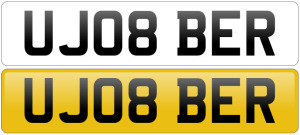 CHERISHED NUMBER PLATE UJ08 BER RETENTION CERTIFICATE