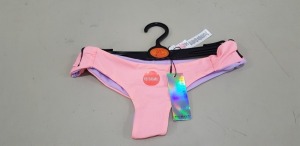 120 X BRAND NEW PRIMARK REVERSIBLE CORAL AND LILAC BIKINI BOTTOMS IN ALL RATIO SIZES 6-18 RRP €5.00 (TOTAL RRP €600.00)