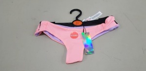 120 X BRAND NEW PRIMARK REVERSIBLE CORAL AND LILAC BIKINI BOTTOMS IN ALL RATIO SIZES 6-18 RRP €5.00 (TOTAL RRP €600.00)